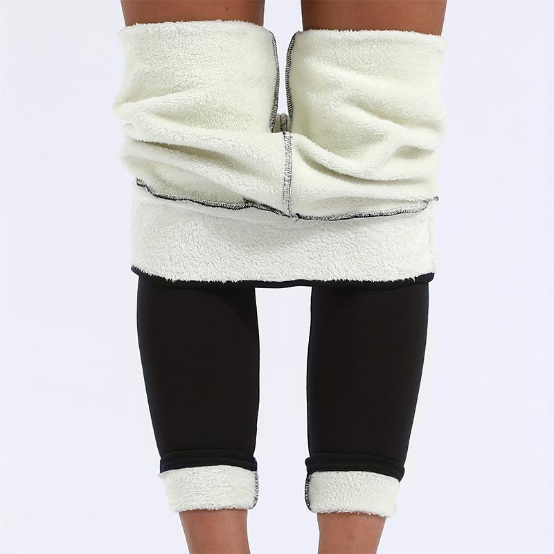 Women Lamb Fleece Legging Seamless High Waist Thick Thermal Legging Fashion Winter Warm Female Tights Insulated Pantalon Pants