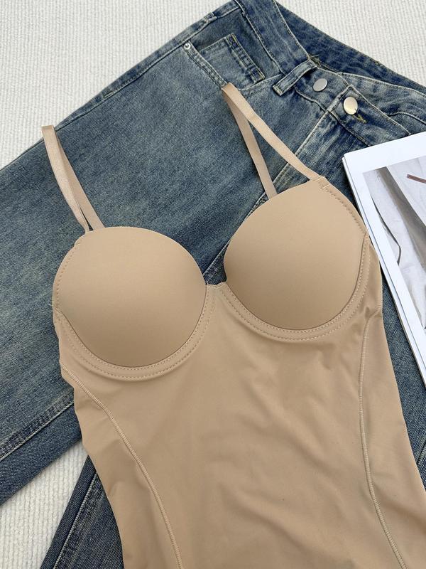 Women's Contrast Lace Ruched Sheer Shapewear Bodysuit, Adjustable Strap Tummy Control Shaper, Ladies Shapewear for All Seasons