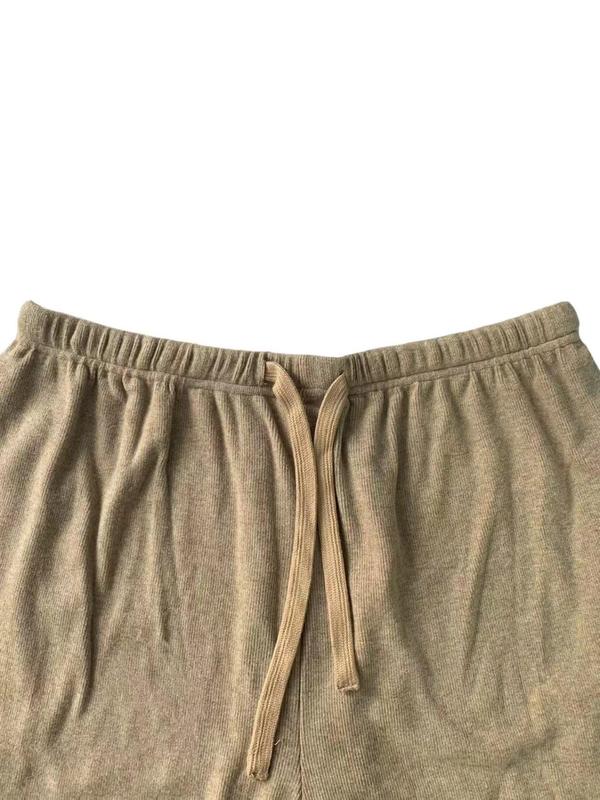 Women's Plain Drawstring Waist Wide Leg Pants, Casual Comfy Pants for Spring & Fall, Women's Bottoms for Daily Wear