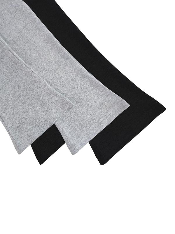 Women's Solid Color Skinny Stacked Pants, Casual Comfy High Waist Trousers for Daily Wear, Ladies Bottoms for All Seasons