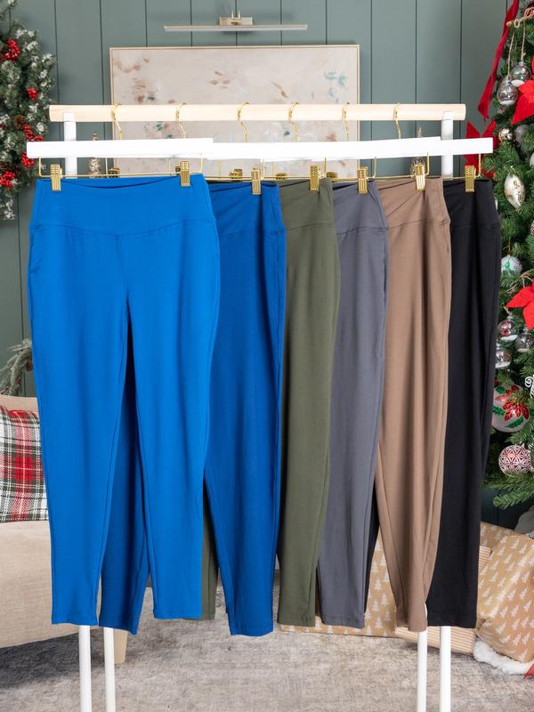 Zenana Microfiber Soft Waistband Full Length Leggings | S M - L XL