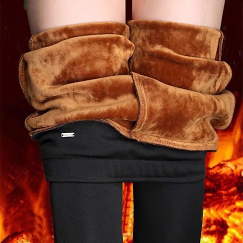 Thick&Thin Fleece Autumn Winter Office Lady Pants OL Women Black Trousers Slim Fit All-Match Femal Basic Pencil Pants Casual