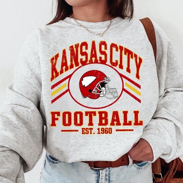 Kansas City Football Shirt, Retro Kansas City 1960 Football Sweatshirt, Chief T-Shirt, Football Game Day Sweatshirt, Kansas Team Unisex Shirt Gift Football Fan Cotton Womenswear