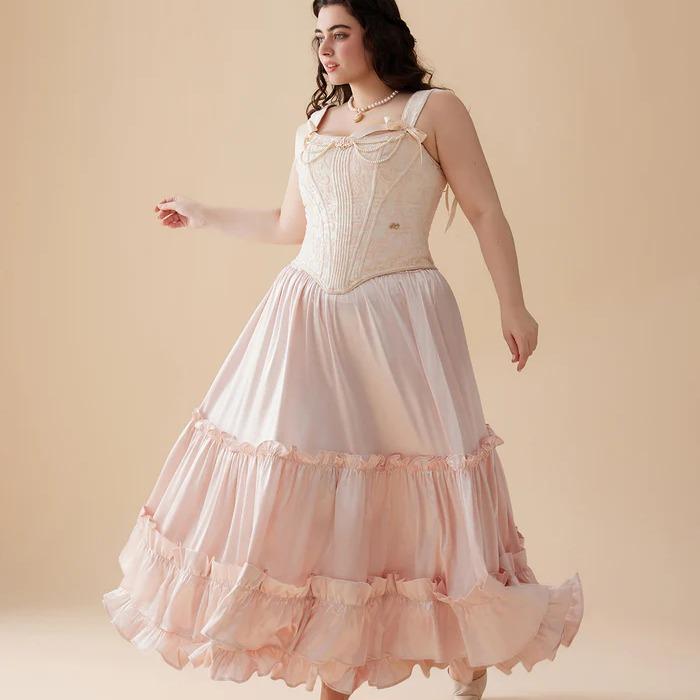 Curve & Plus Princess Cynthia Corset-Wedding Party Princesses Party Dress 2024 Summer French Court Style Jacquard Fishbone Corset Wedding Dress