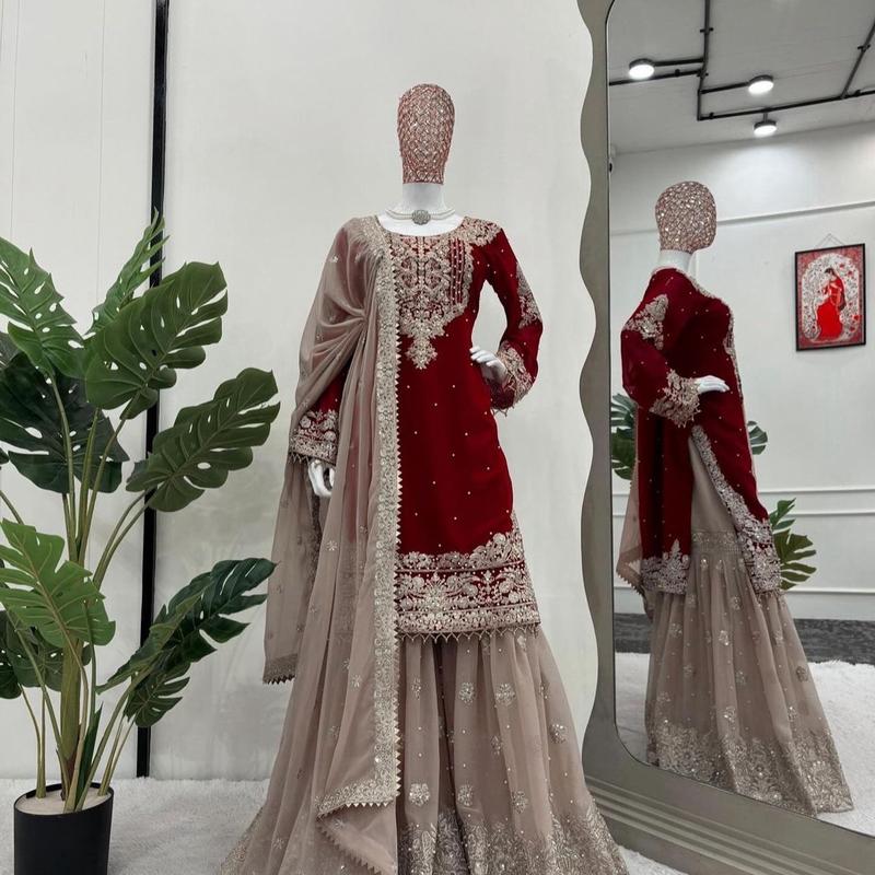 Indian Wedding Dress for Women - Traditional Bride's Attire - Womenswear, Underwear Elegant Fit
