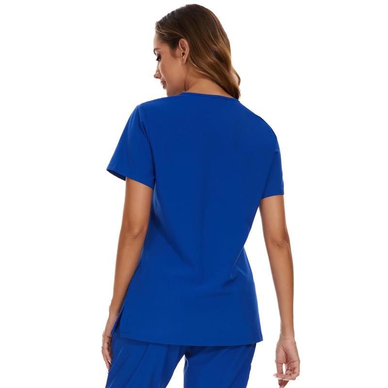 CozyFit Scrub Tops for Woman - Soft Stretch, V-Neck Top Scrubs with 3 Pockets, Easy Care for Women