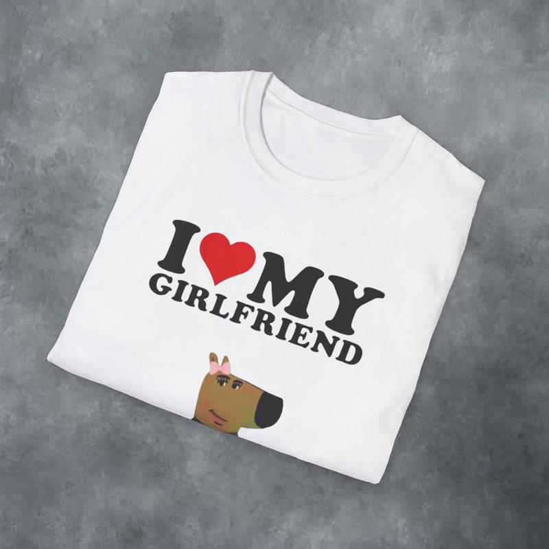 Chill Guy Unisex T-Shirt, Softstyle Tee for Boyfriend, Meme T-Shirt ,Gift for Him, My Girlfriend Shirt, Couples Matching Outfit