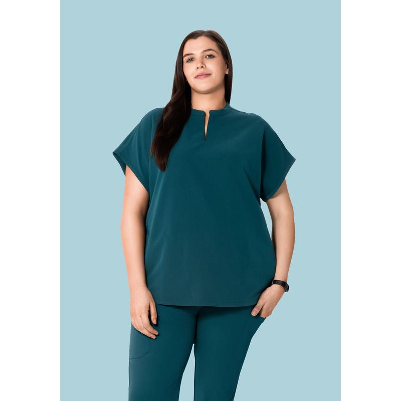 Mandarin Dolman Top Caribbean Blue