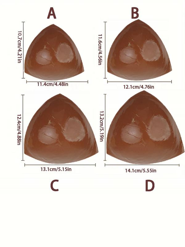 Women's Plain Silicone Triangle Shaped Sticky Bra Insert, Invisible Self-Adhesive Push Up Breast Pad for Daily Wear, Lingerie Accessories for Women