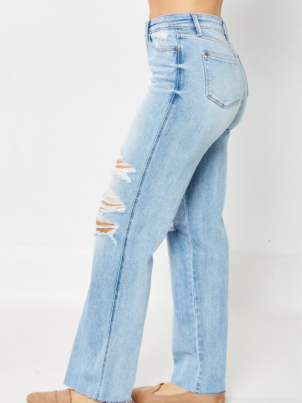 Emma 90's Straight High Waist Judy Blue Stretch Jeans