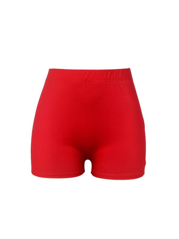  Letter Print Elastic Waist Skinny Shorts, Casual Comfy Breathable Shorts for Daily Wear, Women's Bottoms for All Seasons