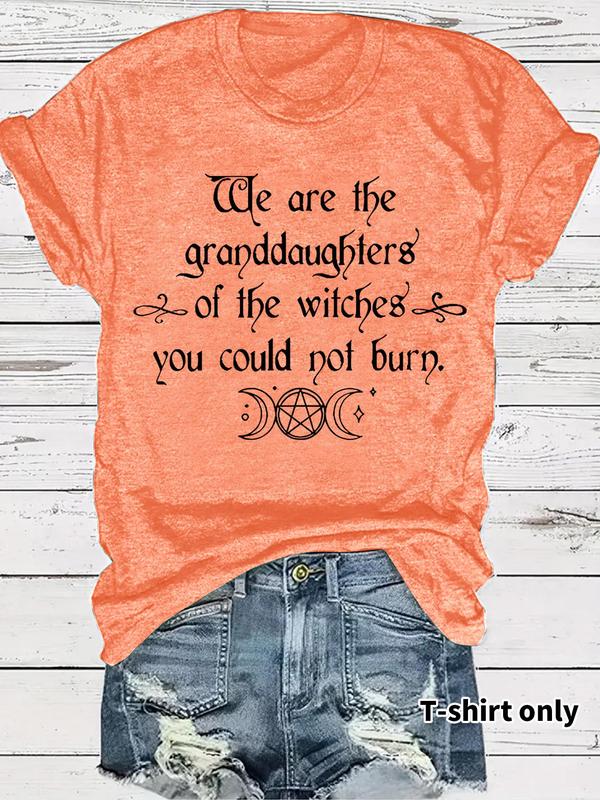 Women's Letter & Moon Print Round Neck Tee, Casual Short Sleeve Crew Neck T-shirt for Summer, Fashion Women's Top for Daily Wear