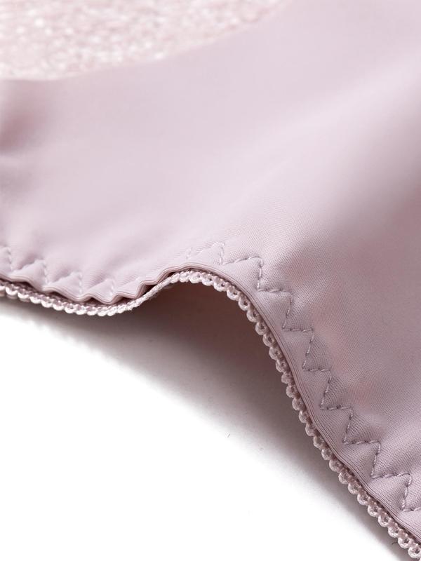 Women's 7pcs Contrast Lace Knicker, Breathable Comfortable Panty for Daily Wear, Solid Color Knickers for All Seasons