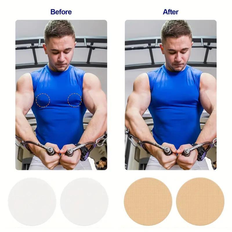 Breathable Sports Nipple Pads (15 Pairs), Sweat-proof Running Nipple Pad, Sports Nipple Stickers for Running, Marathon, Cycling, Running Supplies