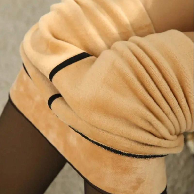 1pc Women's 200g Thermal Black Fleece Lined Tights Pantyhose,Warm Tights,Thickened Fleece Stockings,Translucent,High Elastic,Sexy Slim Fit Leggings,