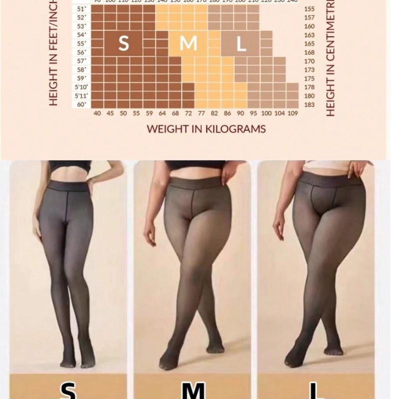 1pc Women's 200g Thermal Black Fleece Lined Tights Pantyhose,Warm Tights,Thickened Fleece Stockings,Translucent,High Elastic,Sexy Slim Fit Leggings,