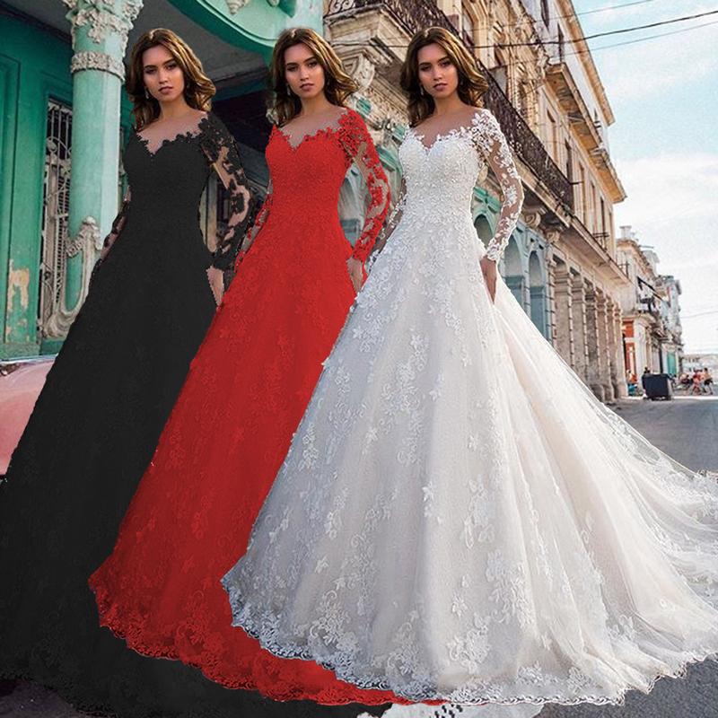 Elegant 2024 Spring New European and American Women's Clothing Long Sleeve off Shoulder Bridal Wedding Dress for Women Dress Formal Dress