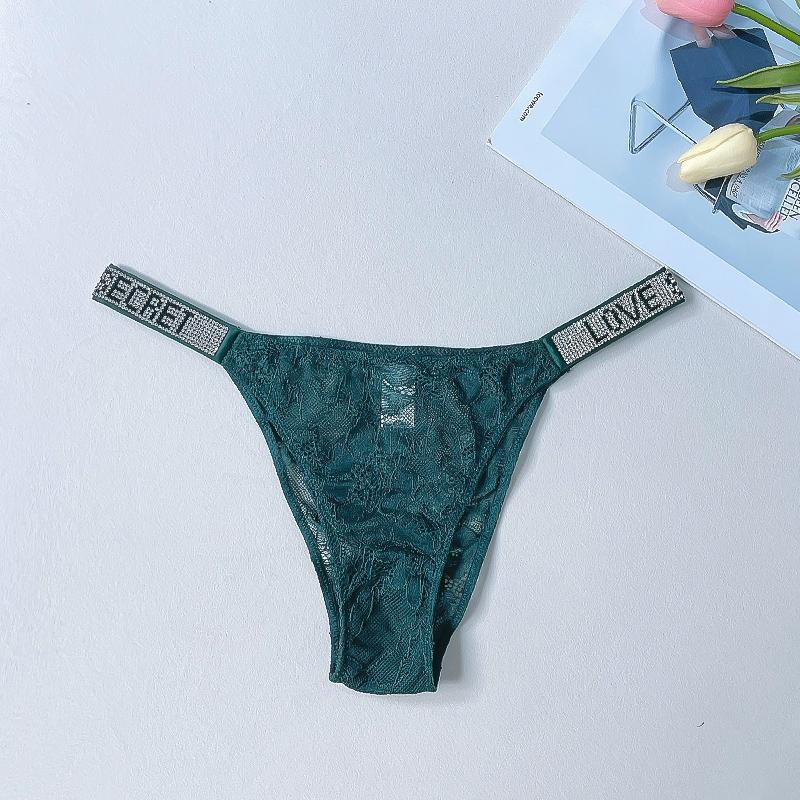5-pack women's letter rhinestone high waist panties, soft, comfortable and breathable panties, lace sexy panties, suitable for daily wear, sports, four seasons, multi-pack panties size suitable for S-XL