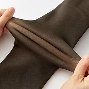 2025 Newest Women's Fleece Lined Tights Fake Translucent Pantyhose Thermal Footed Sheer Tights Opaque High Waisted Winter Leggings