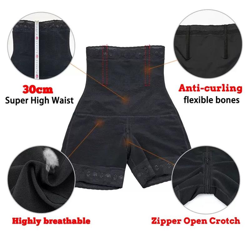 Butt Lifter Control Panty Underwear High Waisted Shorts Comfortable Shapewear Womenswear Breathable Smooth Zipper