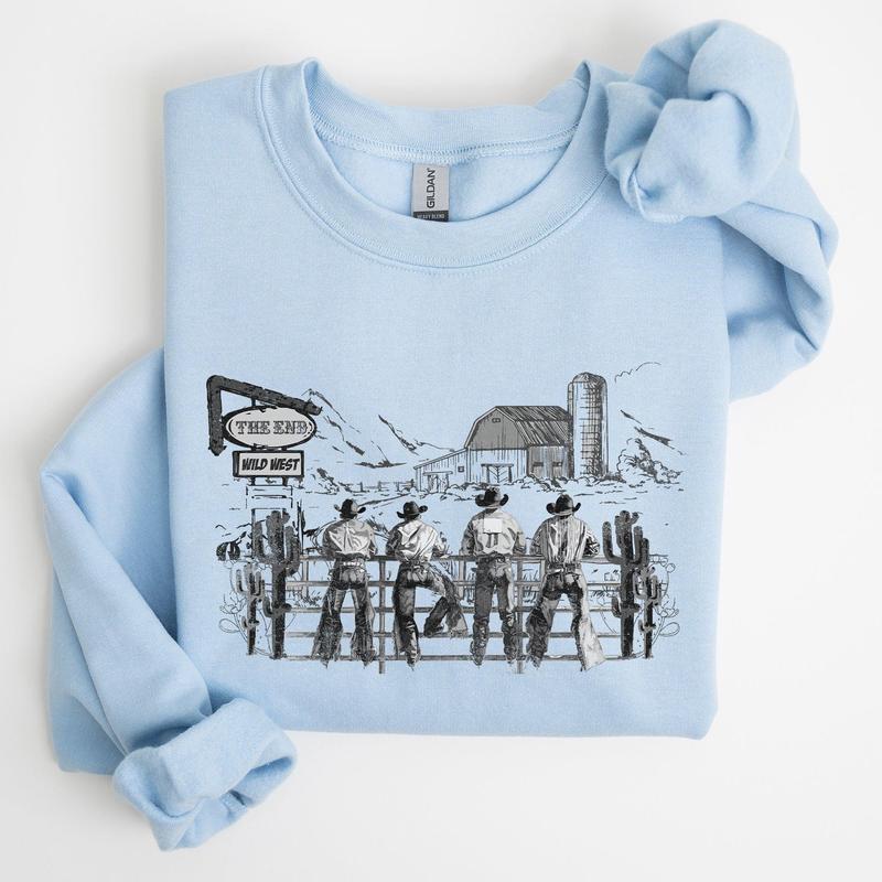 Cowboys, Ranch, Cowgirls, Cute, Western, Country, Sweatshirt, Women's Crew Neck, Crewneck