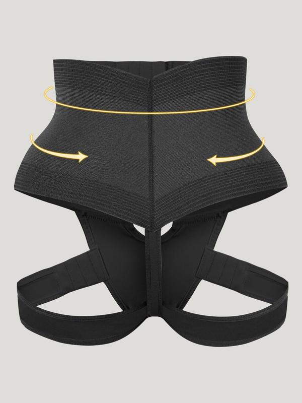 Women's High Waist Shapewear Shorts, Adjustable Hook & Eye Closure Tummy Control Shaper, High Stretch Shapewear Bottoms for Daily Wear