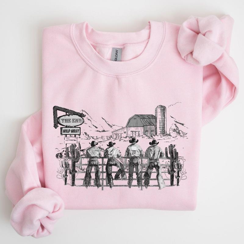 Cowboys, Ranch, Cowgirls, Cute, Western, Country, Sweatshirt, Women's Crew Neck, Crewneck