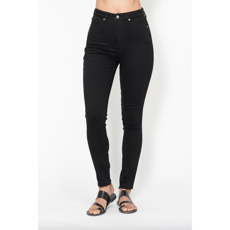 Judy Blue Tummy Control Shield Pocket Skinnies - Black