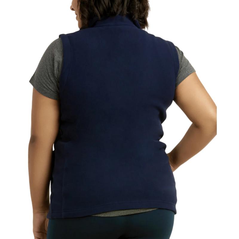 Women’s Full Zip Up Soft Polar Fleece Vest with Packets Regular & Plus Size Sleeveless Fuzzy Lightweight Warm Classic-Fit Outerwear for Spring Fall Winter