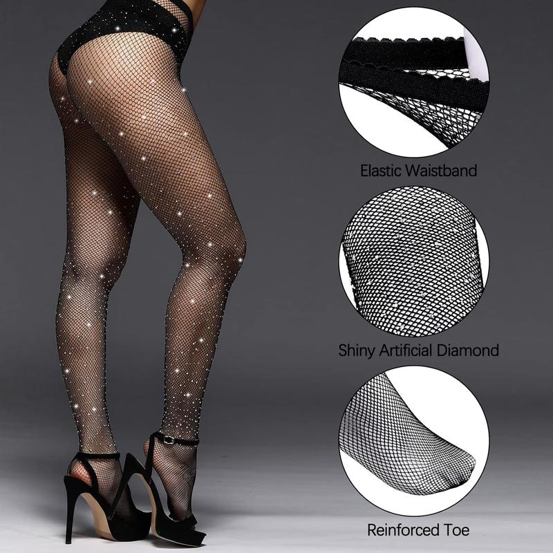 3 Pairs Sparkly Fishnets Tights Plus Size Sparkle Diamond Fishnets Sparkle Fishnets Tights Fishnet Stockings