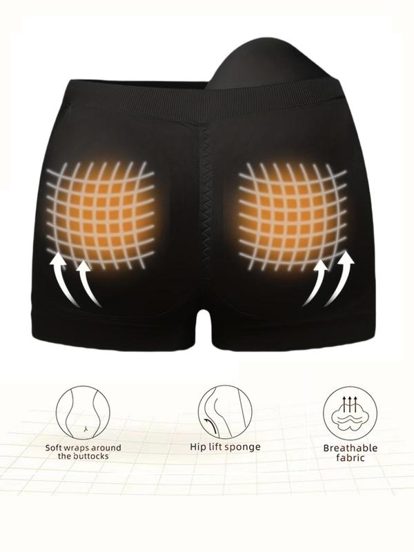 Women's Skin-friendly Breathable Comfy Stretchy Seamless Boyshort Panties with Removable Hip Pad, Breathable Butt Enhancer Shaping Shorts, Women's Shaping Bottoms for All Seasons