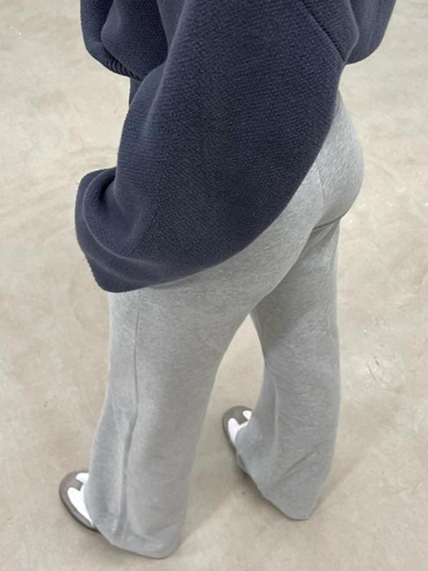 Women's Plain Drawstring Waist Straight Leg Pants, Casual Pocket High Waist Trousers for Fall, Fall Pants, Pants for Women, Fashion Women's Fall Bottoms for Daily Wear, Downtown Girl Clothes