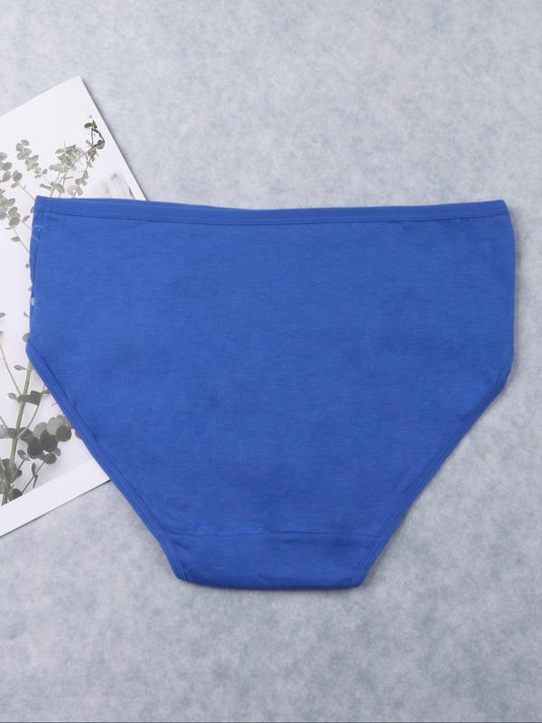 Women's Heart Print High Waist Panty, Soft Comfy Breathable Knicker for Daily Wear, Underwear for All Seasons