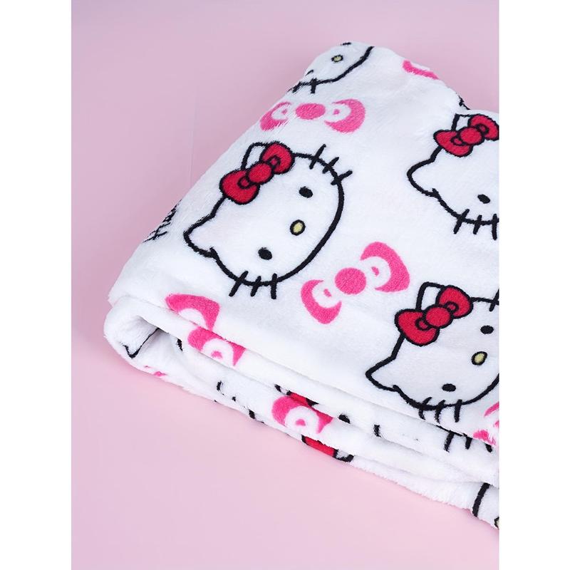 Fashion women PajamasTrousers Kawaii Woolen Anime Cartoon Casual Home Pants Winter Clothing Cat Pajamas Christmas Flannel