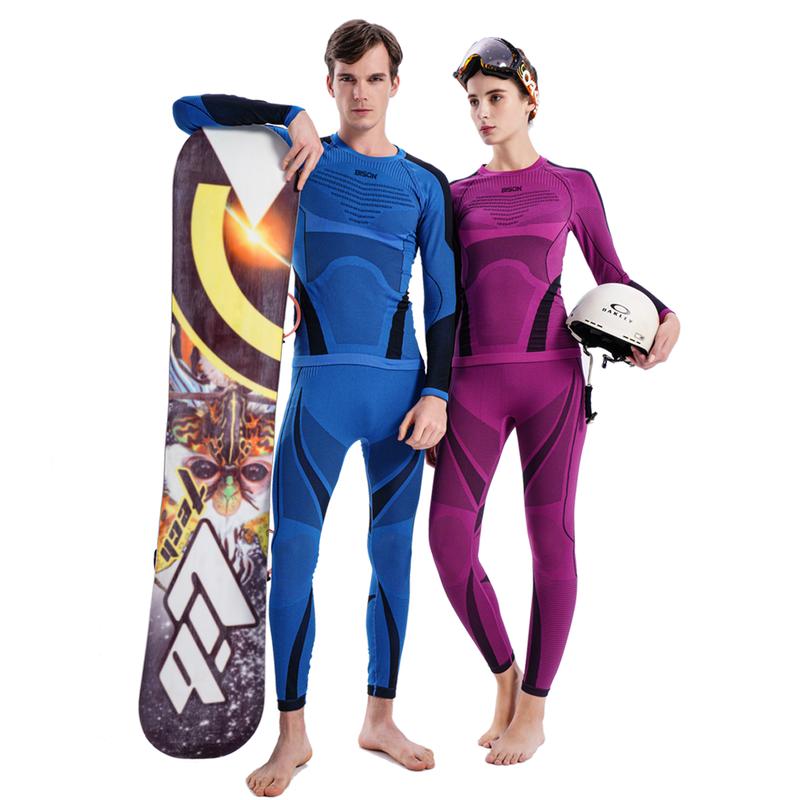 Women Thermal Underwear Seamless Set for Ski Snowboarding, Winter Thermal Base Layers - Bamboo Blend Compression & Warmth Womenswear Lady