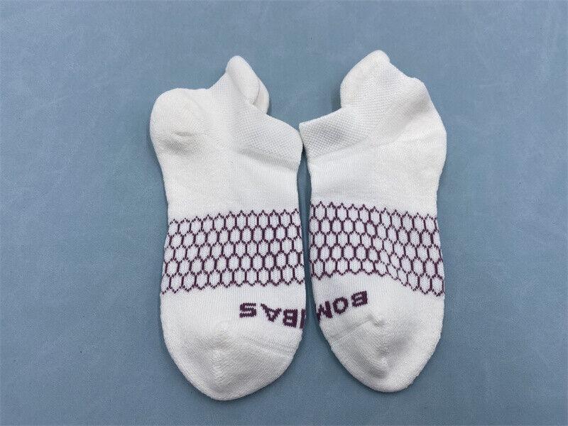 Bombas Women's 3 Pairs Solid White Ankle Sock Size S 4-7