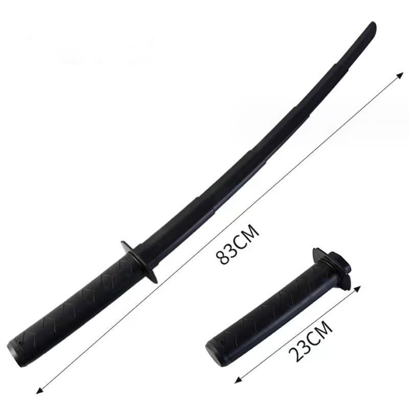 Retractable Plastic Samurai Sword Blades in Black for Holiday Costume Parties