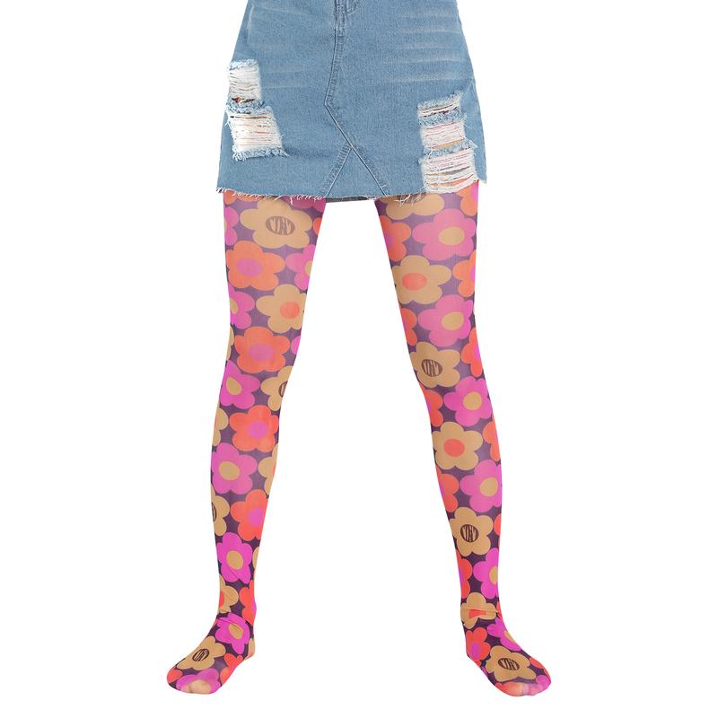 Women Y2K Printed Tights Sexy Sheer Mesh Leggings Pants Bodycon Bottoms 90S Vintage Stretchy Pants Harajuku Comfortable Tights Streetwear