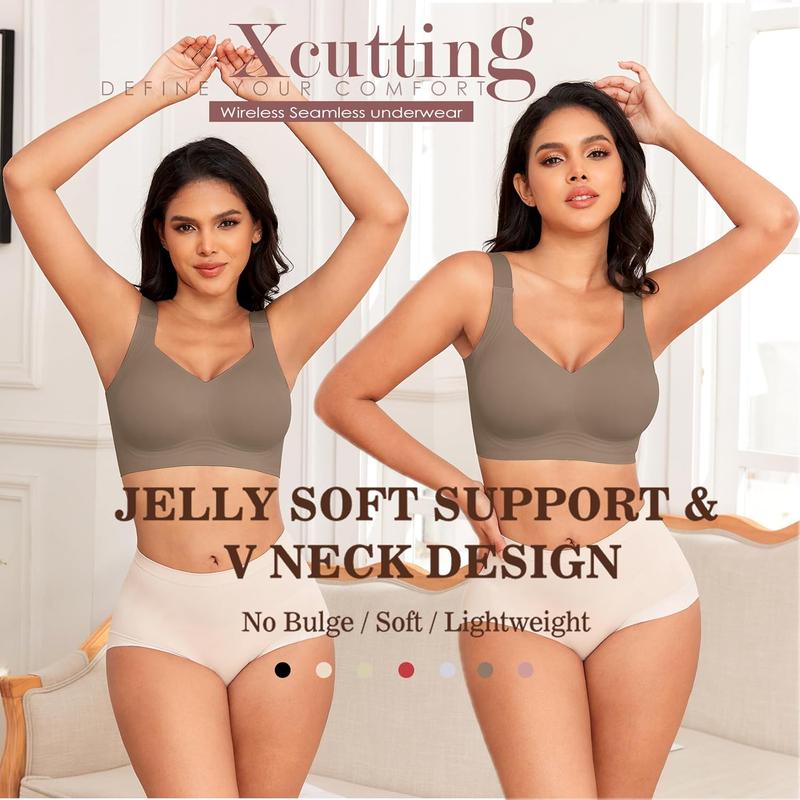Women Wirefree Bras for Women  Coverage No Underwire Everyday Bras Comfortable Wireless Padded Bras