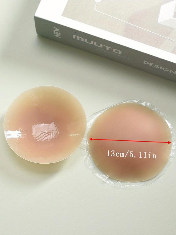 Women's 1 Pair Plain Silicone Nipple Cover, Washable Reusable Invisible Breast Stickers for All Seasons, Lingerie Accessories for Daily Wear