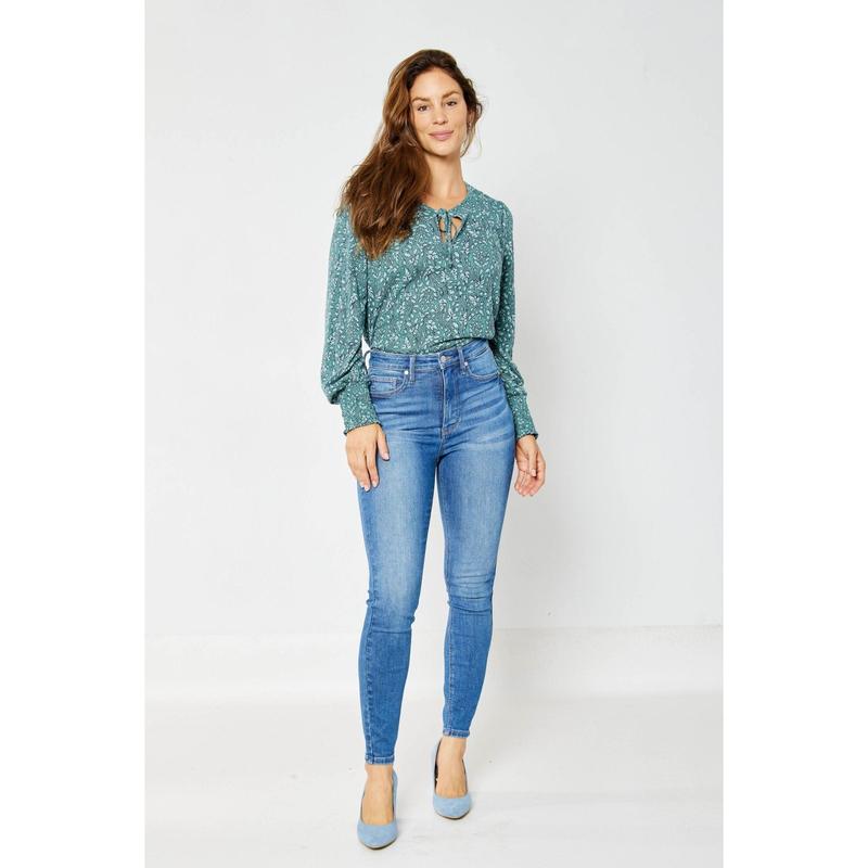 JUDY BLUE HI WAIST TUMMY CONTROL CLASSIC SKINNY JEANS