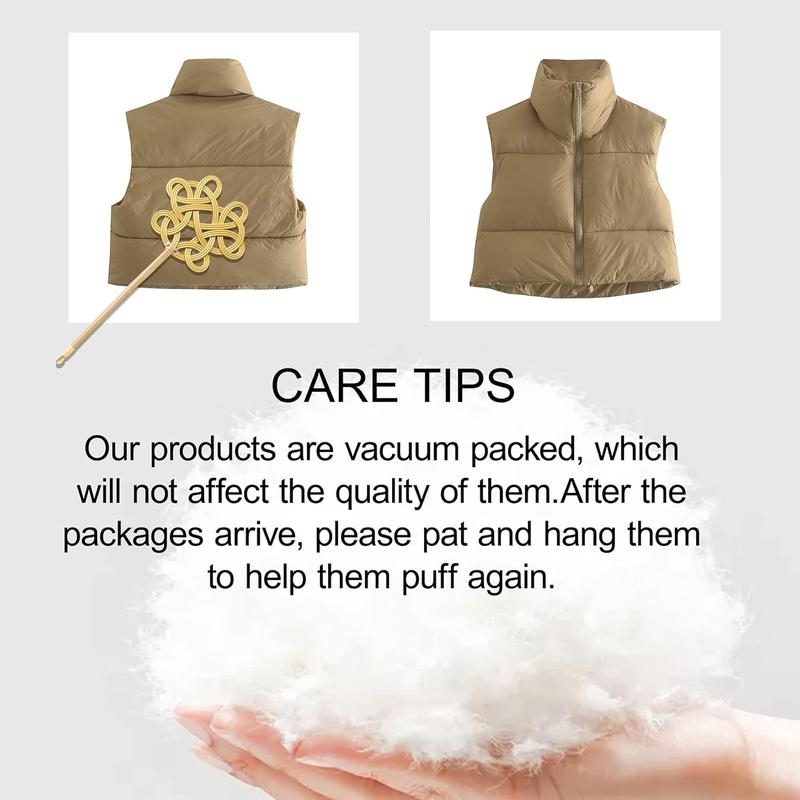 Star Cropped Puffer Vest Women's Outerwear Vests Puffy Sleeveless 2024 Quilted Christmas Vest Tops Jackets Coat Zip