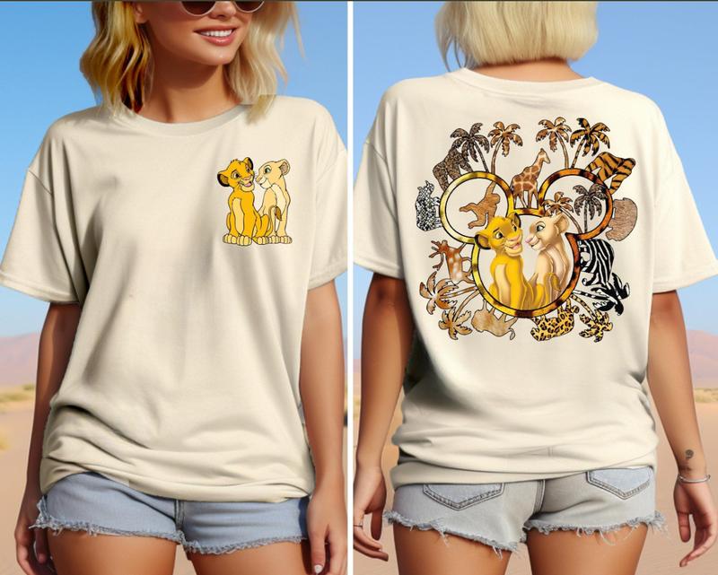 Personalized Lion King Shirt, Simba and Nala Couple Shirt, Animal Kingdom Shirt, Honeymoon Shirt, Vacation Trip Shirt, Lion King Co Shirt, Simba and Nala Shirt, Couple Merch Sweatshirt, Hakuna Matata Shirt, Gift for Fan, Cartoon Shirt, The Lion Shirt