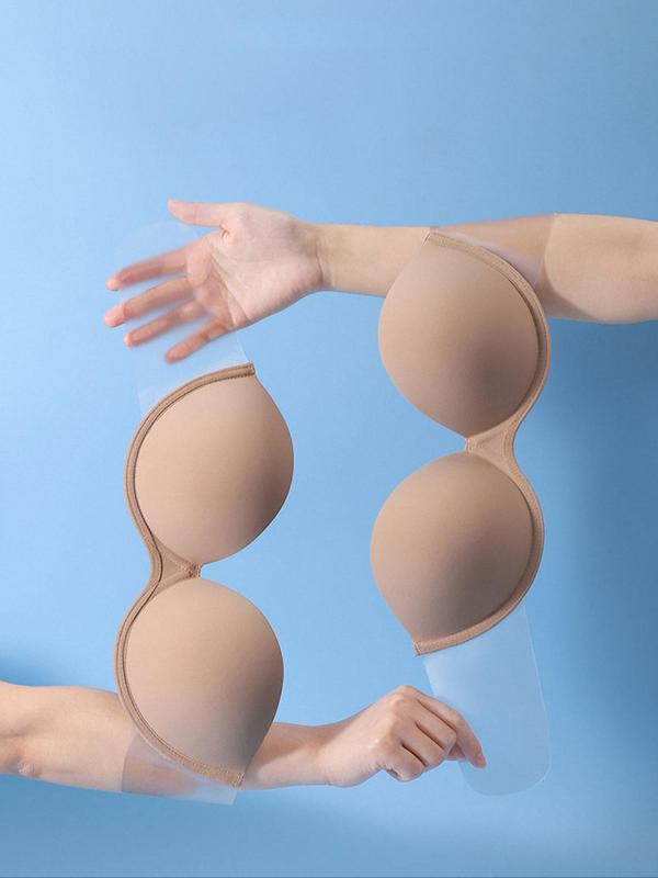 Women's Solid Color Strapless Invisible Push Up Nipple Cover, Breathable Comfortable Self Adhesive Silicone Nipple Cover, Women's Lingerie Accessories for Daily Wear