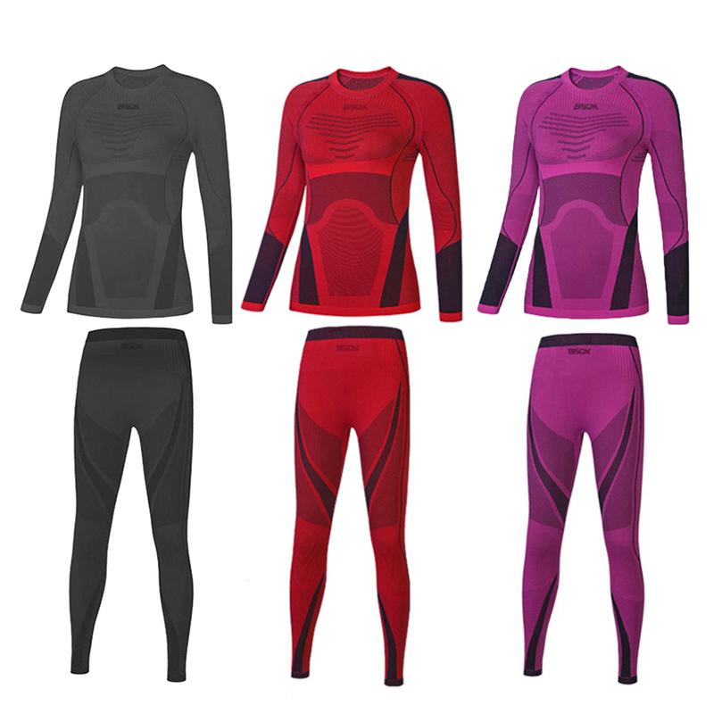 Women Thermal Underwear Seamless Set for Ski Snowboarding, Winter Thermal Base Layers - Bamboo Blend Compression & Warmth Womenswear Lady