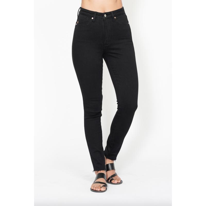 Judy Blue Tummy Control Shield Pocket Skinnies - Black