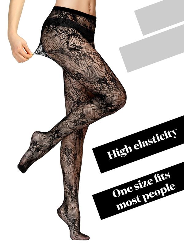 6 Pairs Women Fishnet Stockings Tights Patterned Tights Fishnet Leggings Waist High Pantyhose for Halloween Girls