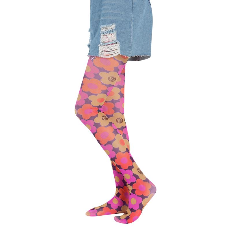 Women Y2K Printed Tights Sexy Sheer Mesh Leggings Pants Bodycon Bottoms 90S Vintage Stretchy Pants Harajuku Comfortable Tights Streetwear