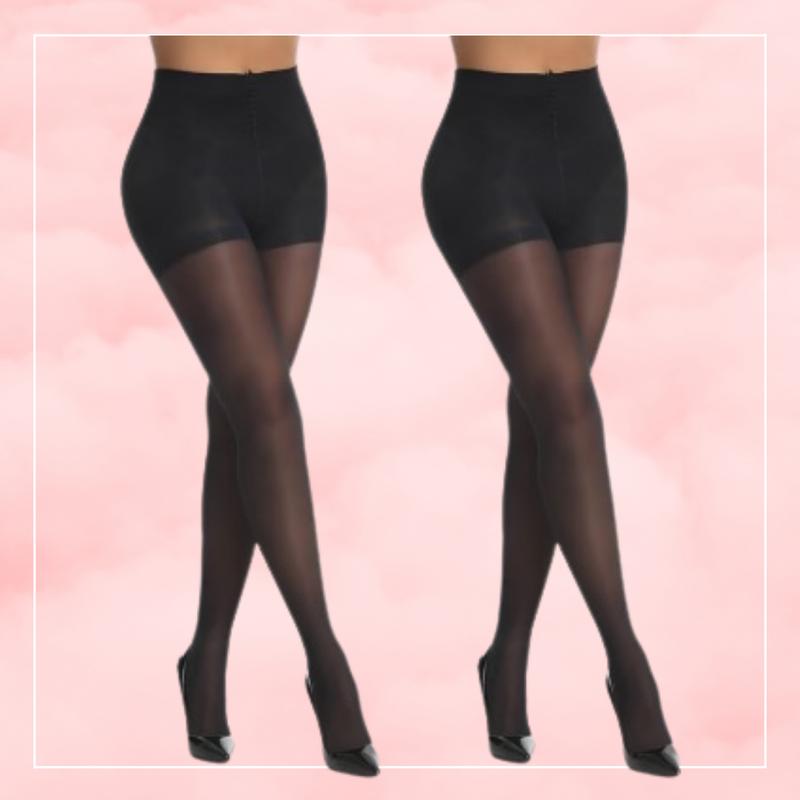 Black Sleek Sheer Tights Pantyhose 2pk