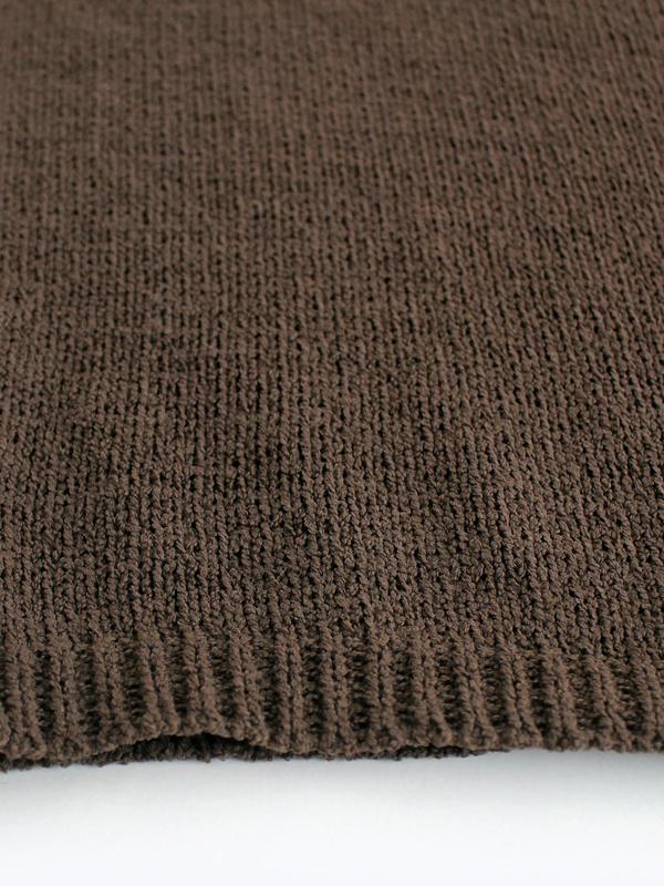 Women's Plain Round Neck Sweater Vest, Casual Sleeveless Knit Top for Summer, Fashion Women's Knitwear for Daily Wear